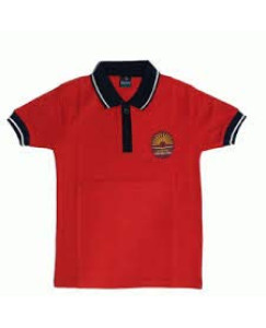 Kendriya Vidyalaya Red T-Shirt for Boys and Girls